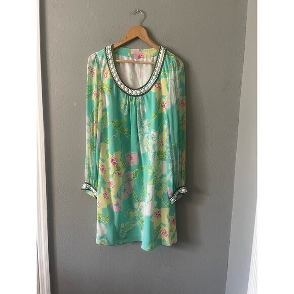 Lilly Pulitzer Madly Glamorous Harper Silk Beaded Dress - Picture 4 of 11